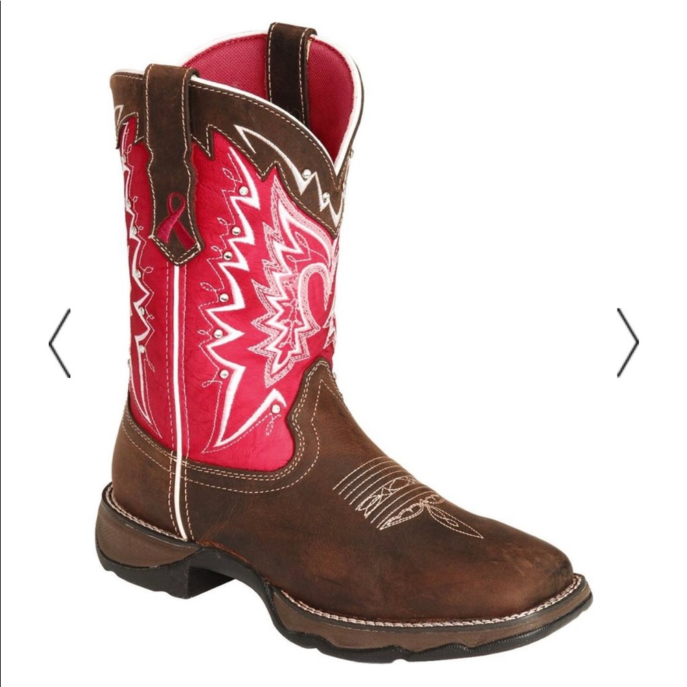 Durango Pink Ribbon Lady Rebel Boots, size 7.5